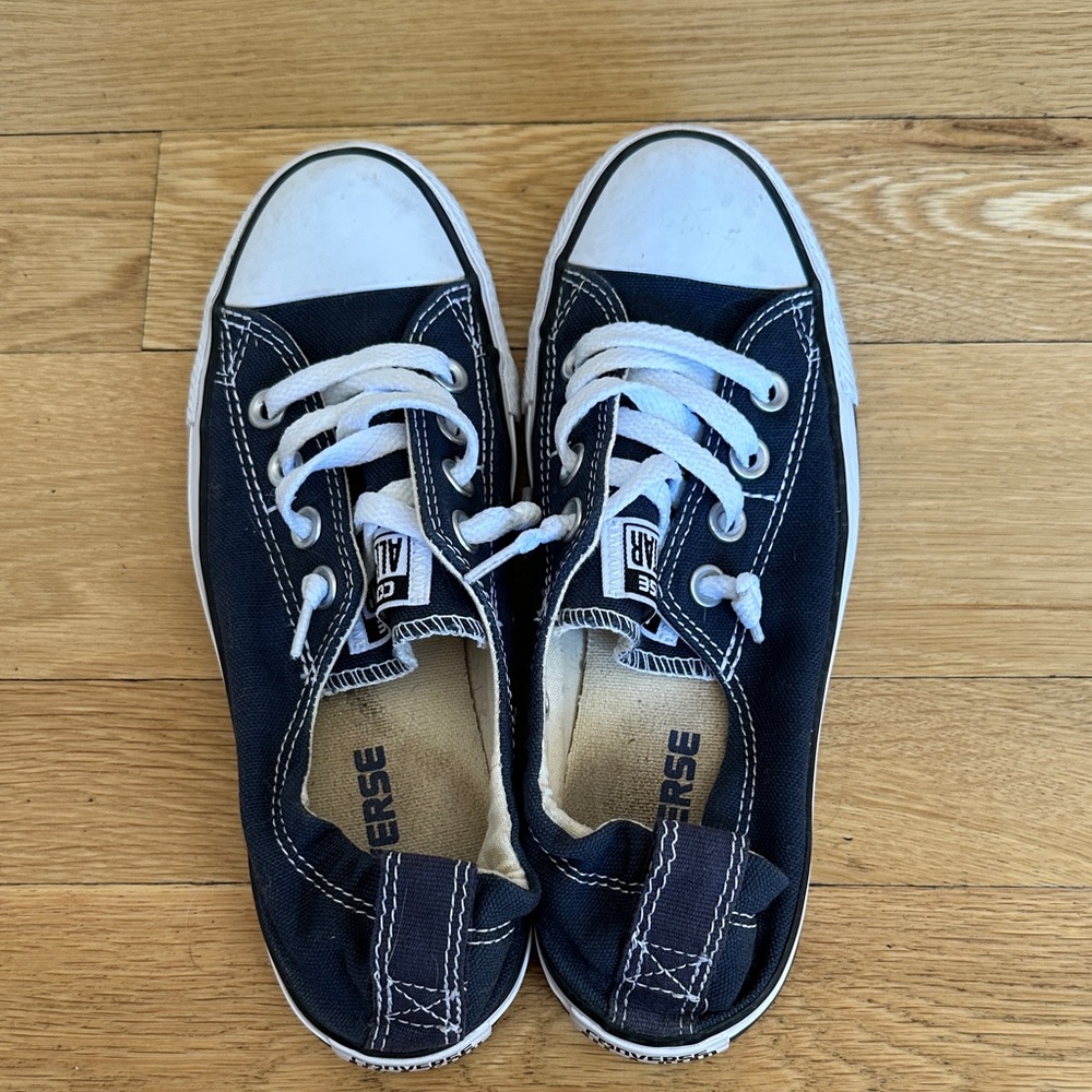 Converse Navy Low-Top Sneakers with White Accents